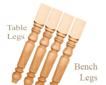 wood bench legs